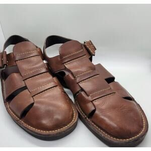 H.S. Trask Men 11M Covered‑Toe Leather Sandals Adjustable Straps Style 2072‑7